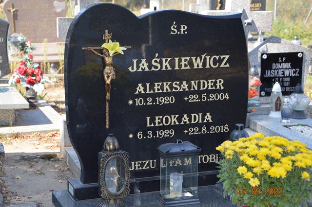 Aleksander Jaśkiewicz 1920 Tuczno - Grobonet - Wyszukiwarka osób pochowanych